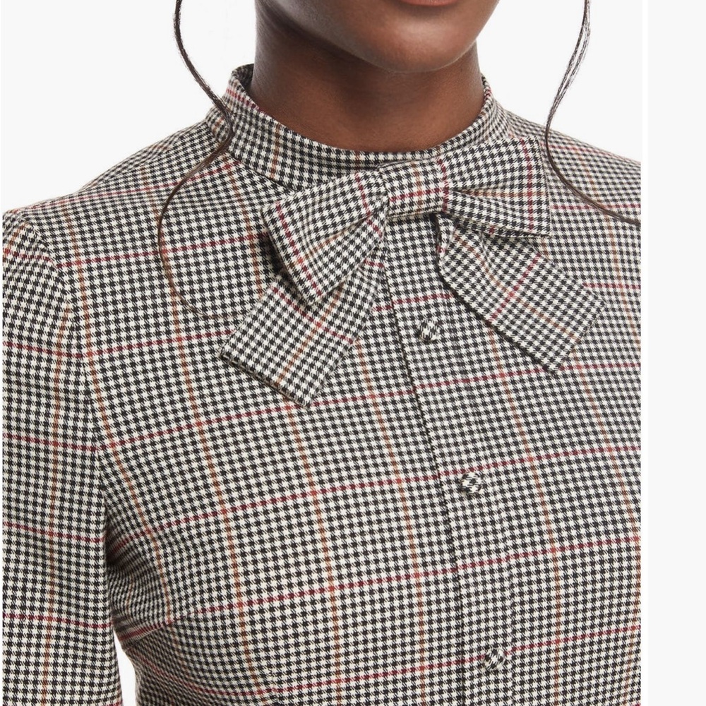 Gal Meets Glam Blanche Plaid Bow Dress - Picture 4 of 10